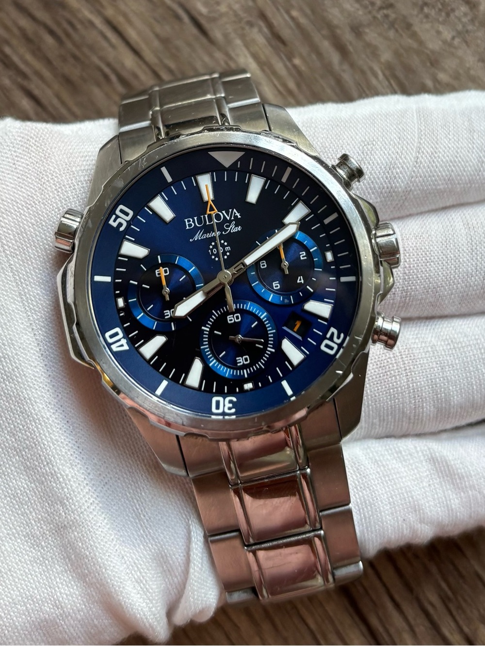 Bulova Marine Star Stainless Steel Chronograph Quartz Watch